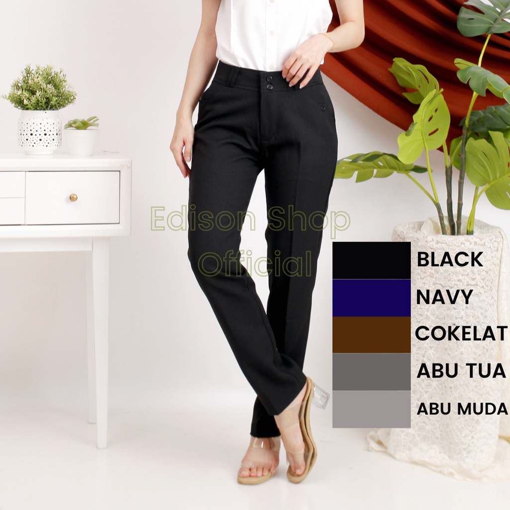 Celana Kerja Wanita Kantor / Celana Kerja Wanita / Celana Panjang Kantor Wanita / Celana Hitam Panja