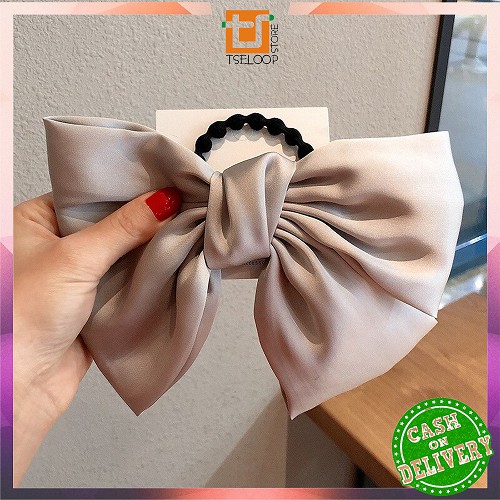 OFM-C160 Ikat Rambut Pita Besar Kuncir Rambut Hairband Aksesoris Wanita Kunciran Rambut Korea Style-PITA CREAM