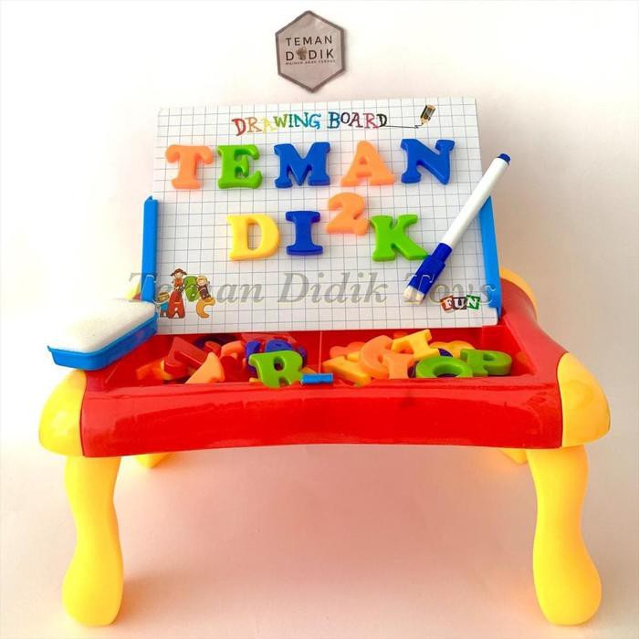 

MAINAN EDUKASI PAPAN TULIS MEJA MAGNET ABC & ANGKA / WHITEBOARD TABLE