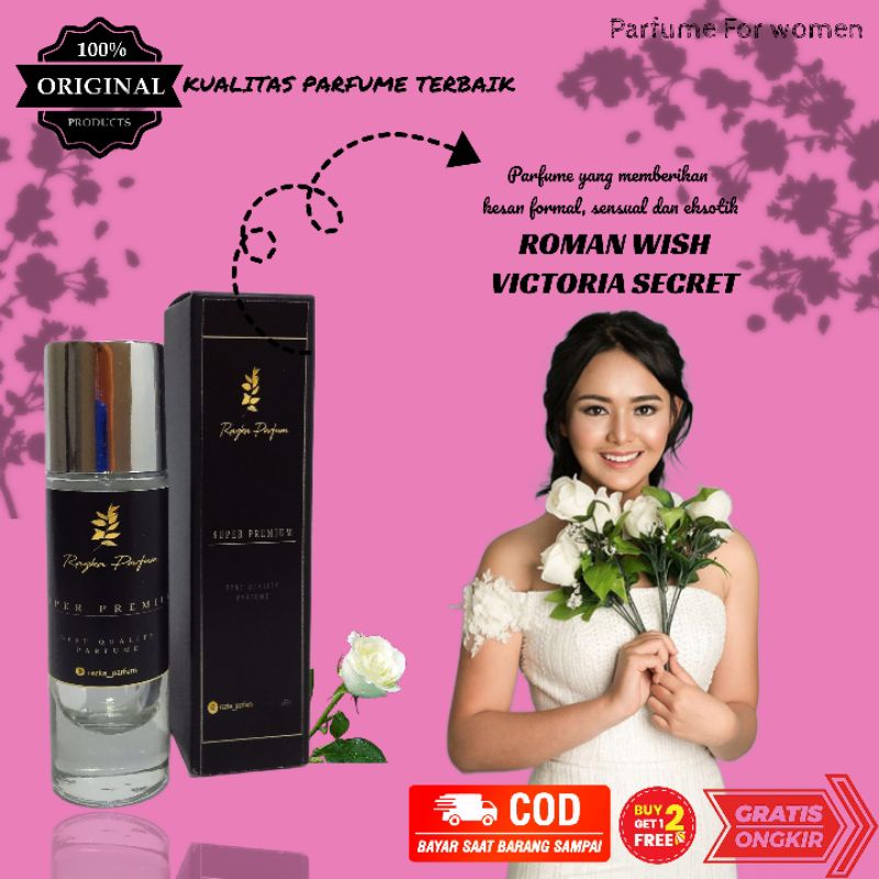parfume wanita original roman wish victoria secret (30ml) 100% non alkohol