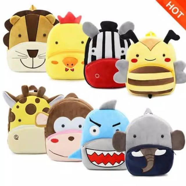 tas ransel anak tk paud motif kids toddler backpack ransel kakoo ultah hadiah baby hewan binatang zoo kelinci rabbit sapi moo cow shark elephant lion monkey koala butterfly landak trex dini chicken dog cat penguin unicorn kitten puppy giraffe panda