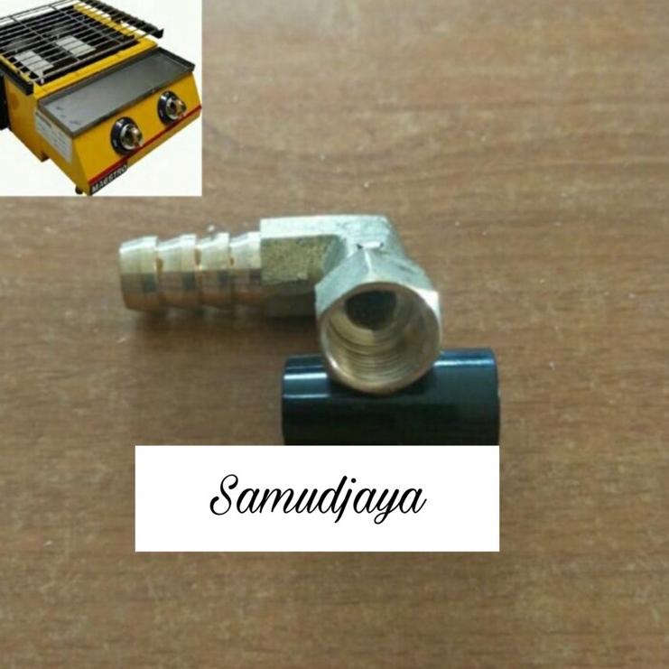 (lxlb -323) sambungan L pipa kompor bakaran - nepel pipa kompor gas ⁑ 33