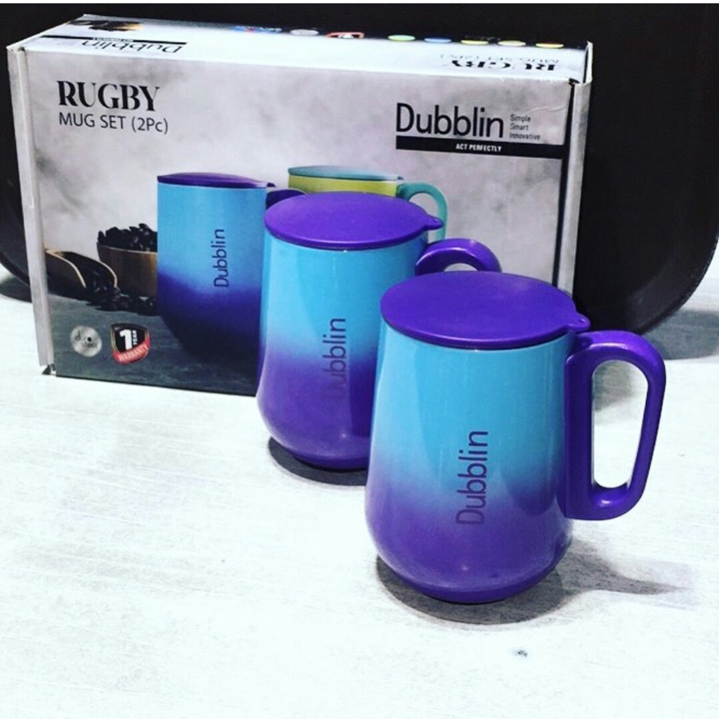 Mug Dubblin Rugby 270ml Stainless-Tahan Panas