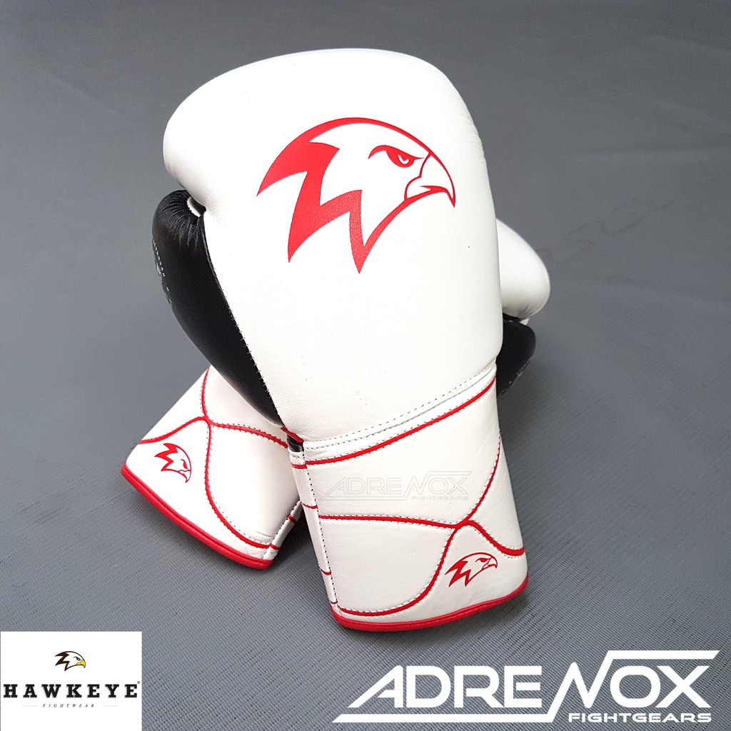 Hawkeye Fightwear Boxing Glove Premiere White - Sarung Tinju Putih
