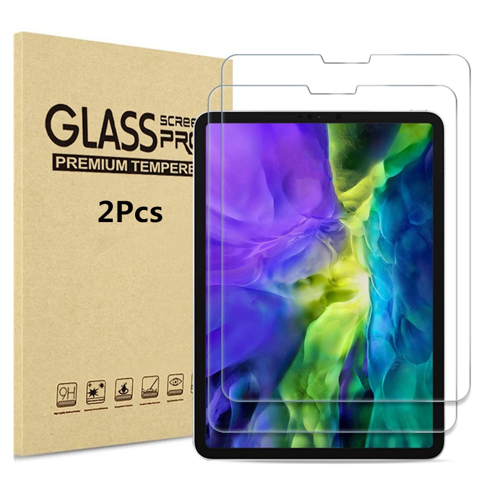 2pcs / Pak Pelindung Layar Tempered Glass Transparan Ultra Tipis Anti Gores Untuk iPad Air 5 / Pro 11 / Air 4