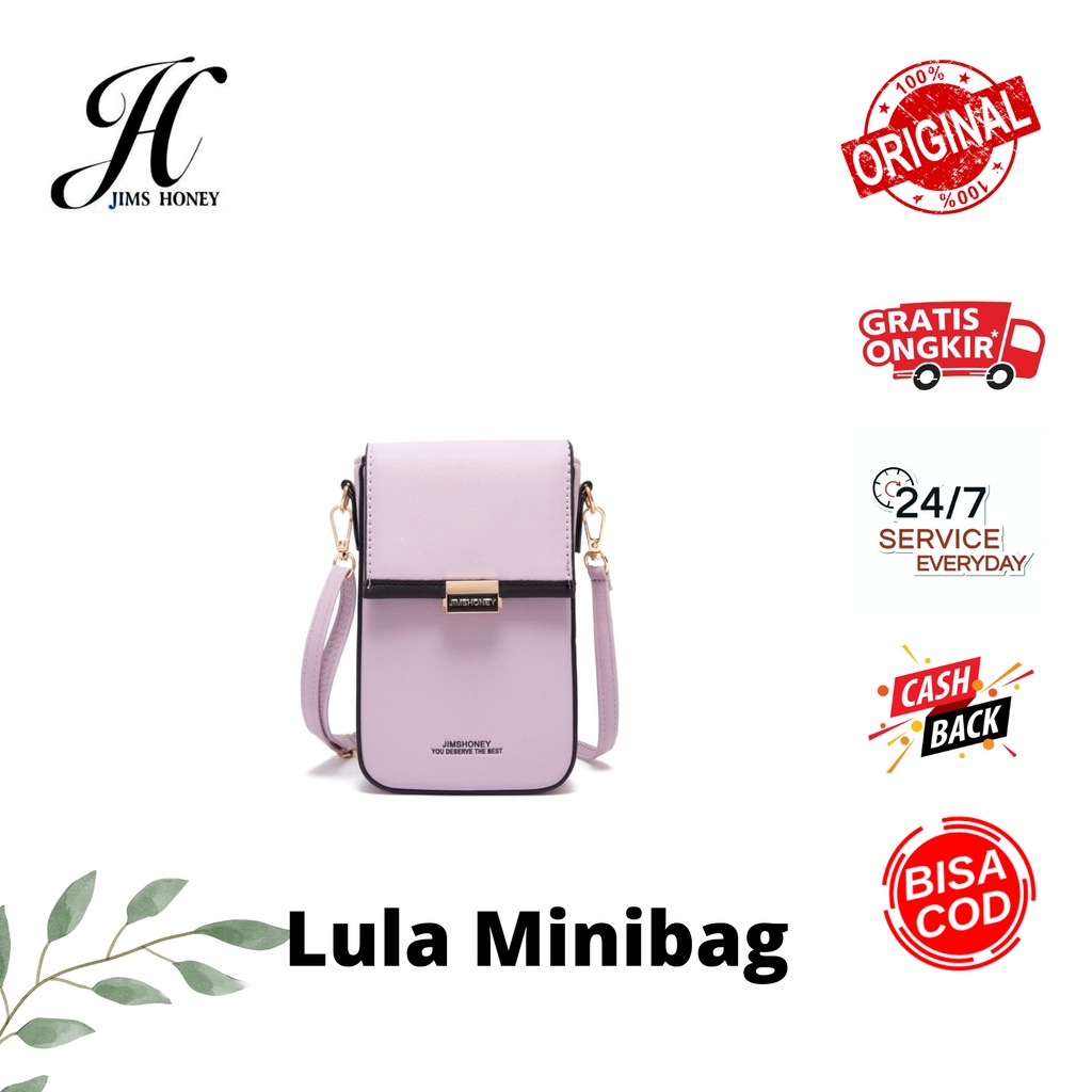JIMSHONEY LULA MINIBAG tas selempang wanita muat hp slot kartu dibelakang hand sanitizer dompet pend