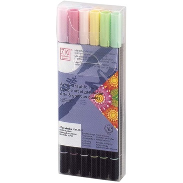 

Zig art graphic twin pastel colours set TUT 80 12VPA 12 warna
