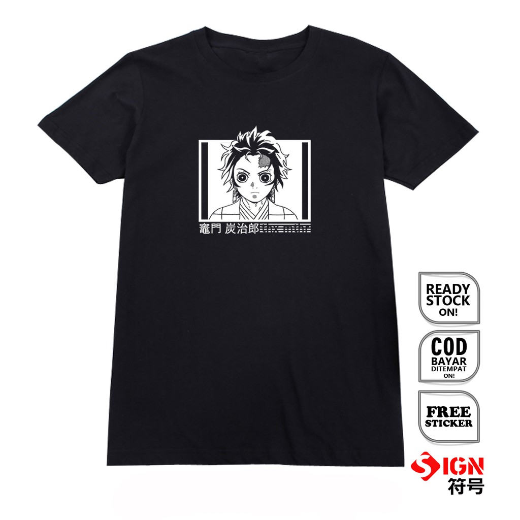 KAOS ANIME KIMETSU NO YAIBA TANJIRO KAMADO KYODAI NO KIZUNA MANGA BAJU JEPANG NEZUKO ZENITSU SIGN