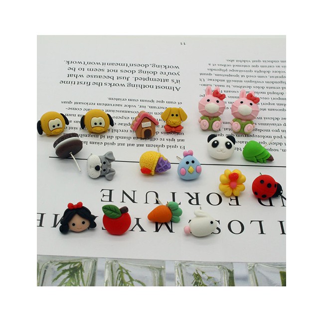 LRC Anting Tusuk Fashion Asymmetrical Stud Earrings