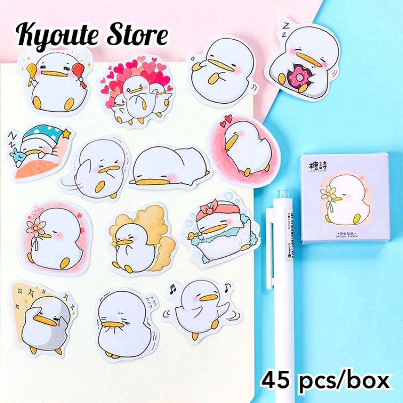 

45 pcs Sticker Cute Duck Bebek Scrapbook DIY Bujo Journal Diary Seal