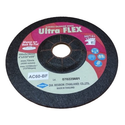 Mata Gurinda 4&quot; Inch Batu Gerinda Ultra Flex Flexible AC60-BF Metal/MATA GURINDA * ULTRAFLEX AC60-BF 4 X 2 METAL