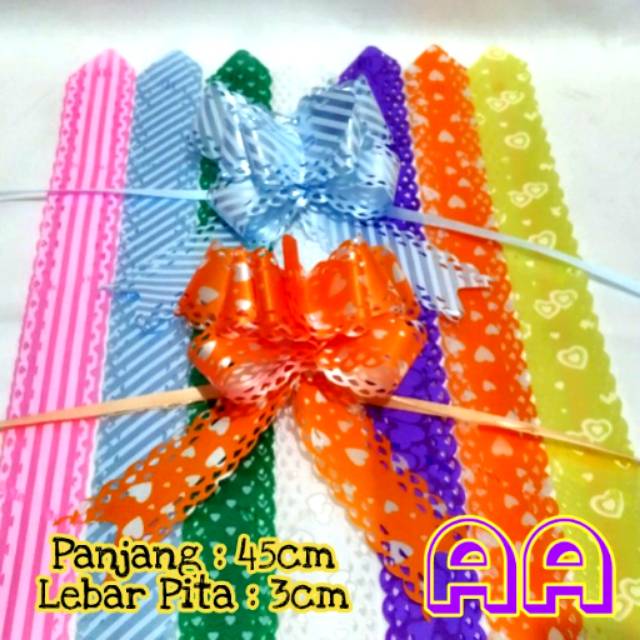 

SATUAN!! Pita Serut Tarik 30mm Panjang 48cm Renda Hiasan Kado Ikat