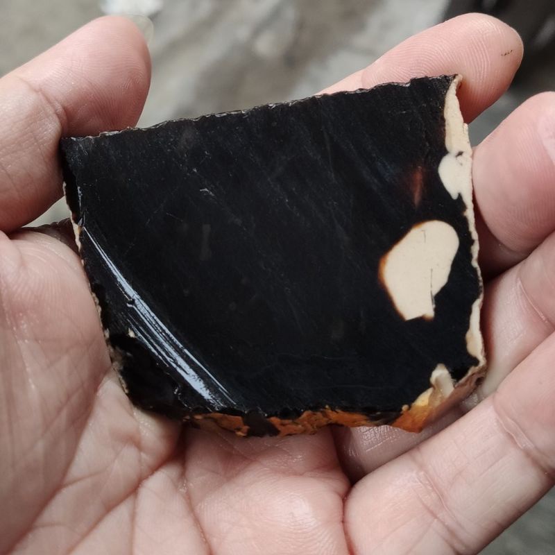 BAHAN BATU NATURAL YAMAN WULUNG KECUBUNG API HITAM PEKAT DISENTER MERAH