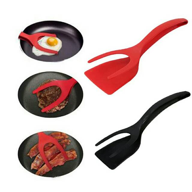 Spatula silikon flip 2 in 1 - spatula telor roti multi fungsi - spatula food grade