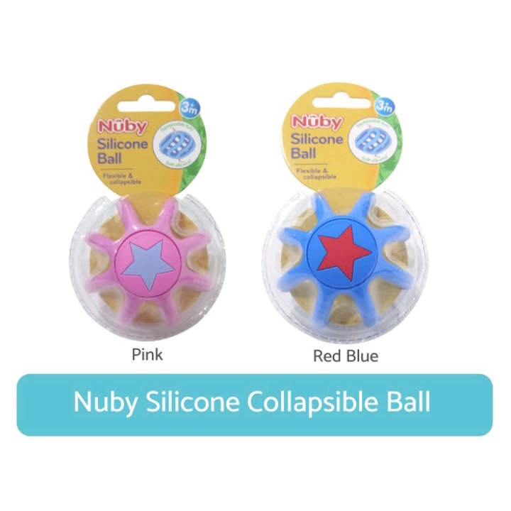 Nuby SILLY SHAKERS 3m+ Mainan Sensori Anak / Play Pals Rattle 3m+ / Silicone Ball 3m+ / Mainan Teether Anak Bayi