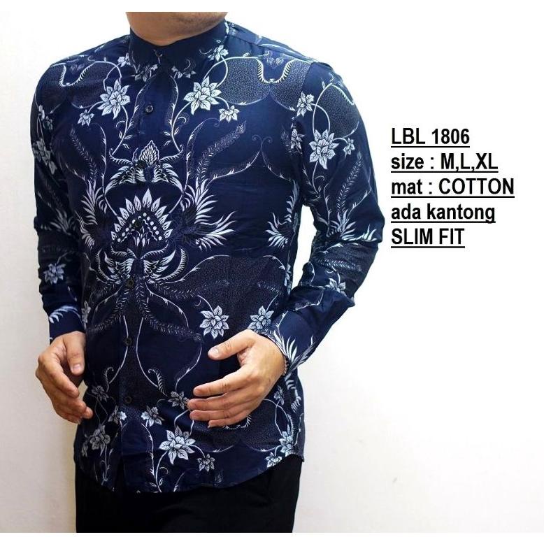 Xxl Batik Pria Mewah Lengan Panjang Batik Modern Premium