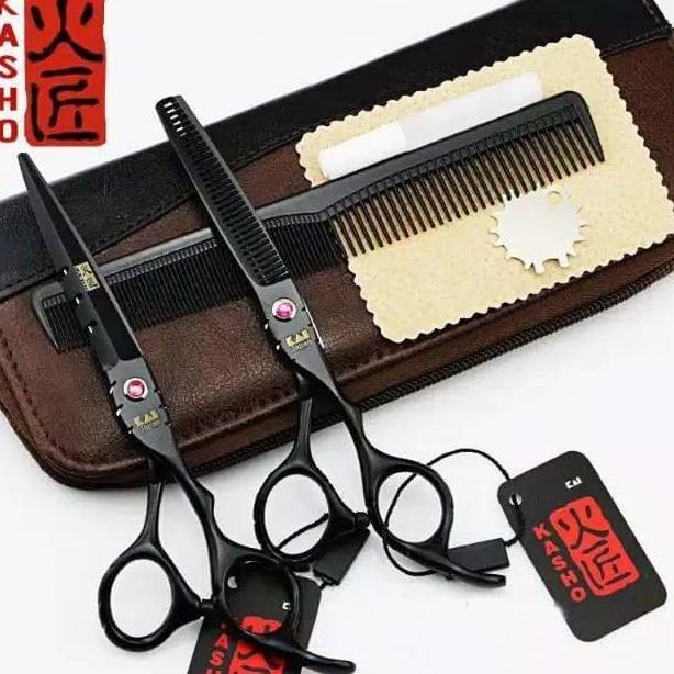 

Set Gunting Rambut Potong Sasak Zig Zag Penipis Pangkas Scissors