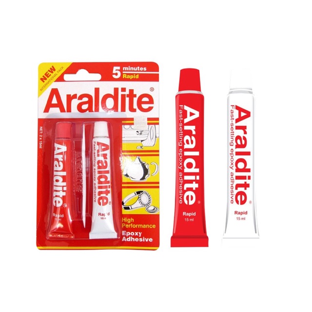 

ARALDITE Merah 5 Menit Lem Besi Epoxy Rapid Minutes Adhesive Serbaguna
