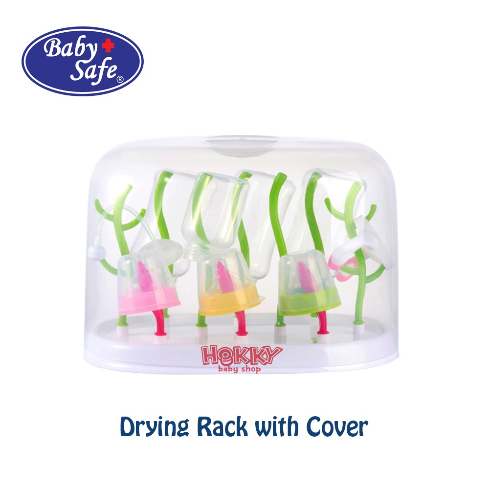 Baby Safe Drying Rack With Cover Rak Botol Dengan Tutup