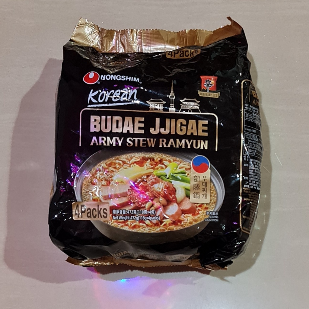 Nongshim Korean Budae Jjigae Army Stew Ramyun 4 x 118 Gram