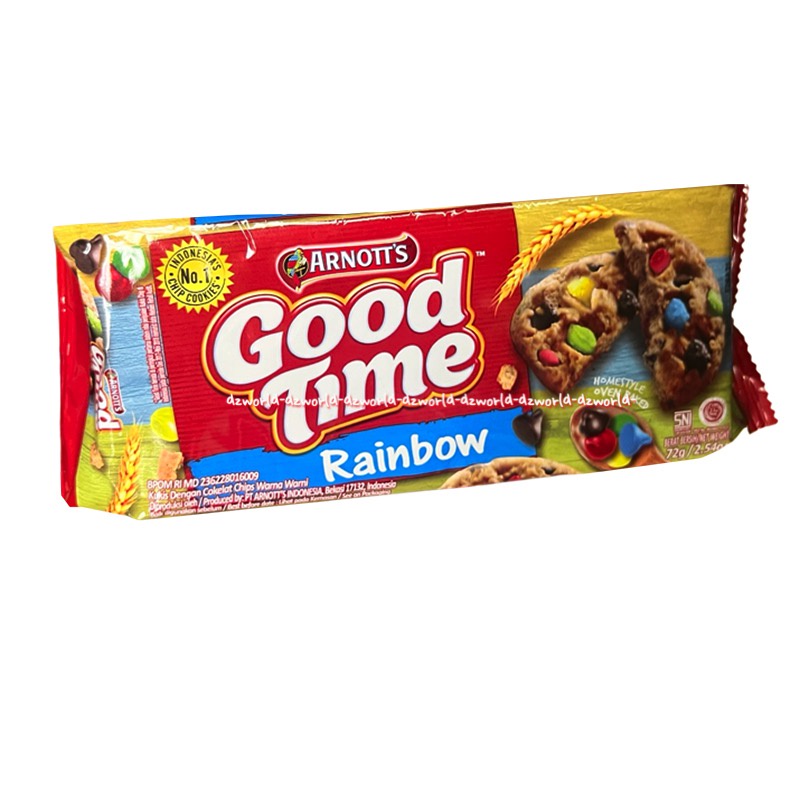 Goodtime 72gr Arnott's Good Time Classic Rainbow Coffee Biskuit Coklat Good Times Rasa Kopi Cokelat Rain Bow Cookies Kukis Choco Chips Chocolate