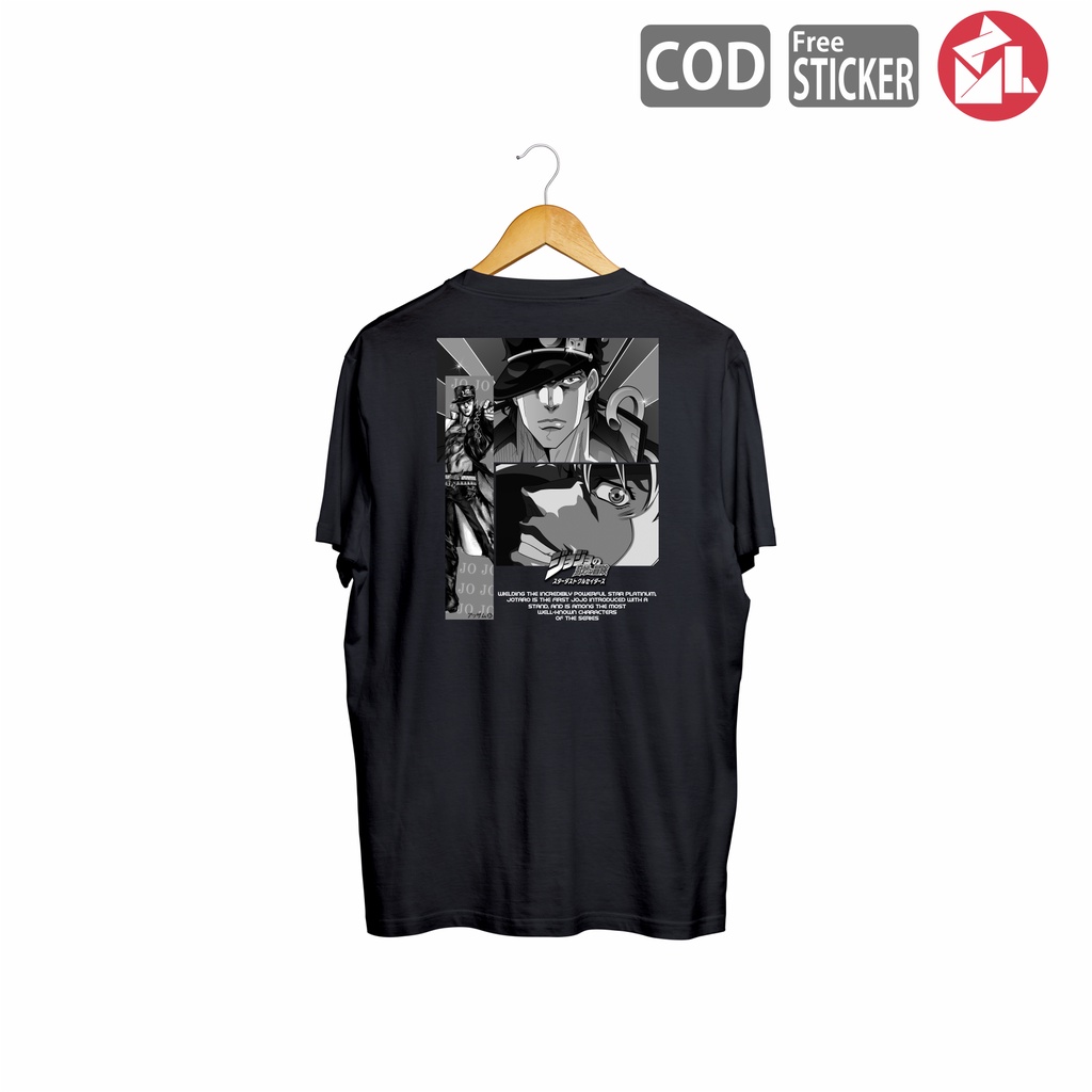 uwantstore99 KAOS JOTARO KUJO JOJO BIZARRE ADVENTURE BAJU KAOS DISTRO ANIME COSPLAY JEPANG POPULER P