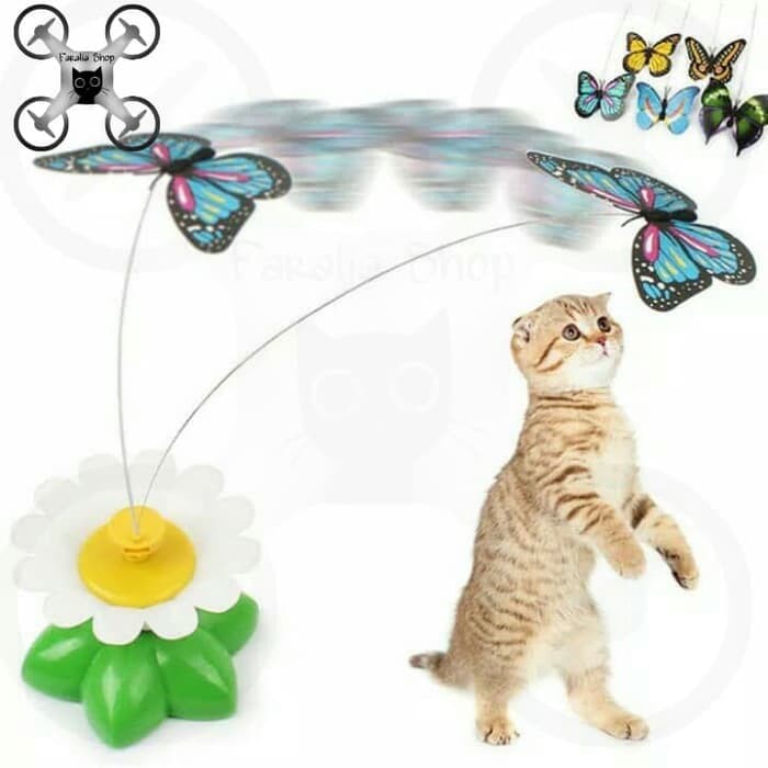 Mainan Kucing Kupu-Kupu Elektrik Electric Cat Toy Butterfly Teaser Burung Elektronik Bird Toys