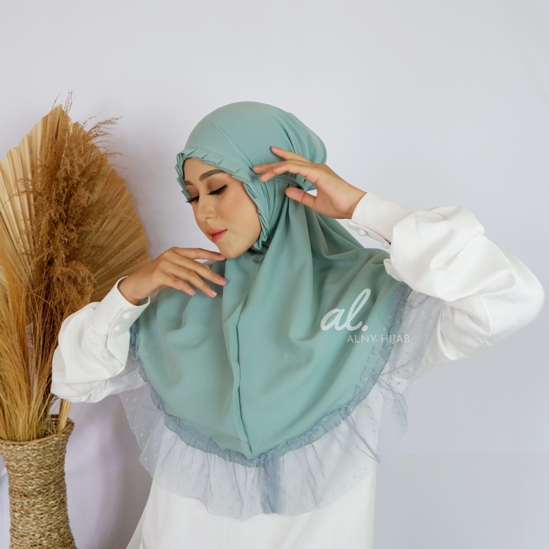 Alny Hijab - Hijab Bergo Lipit Doty / Bergo Maryam Tile Lipit Diamond