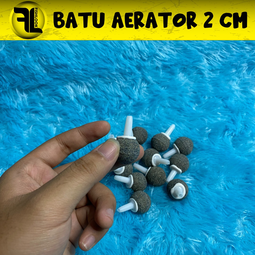 batu aerator bulat bola mini 2cm air stone airstone gelembung udara aquarium