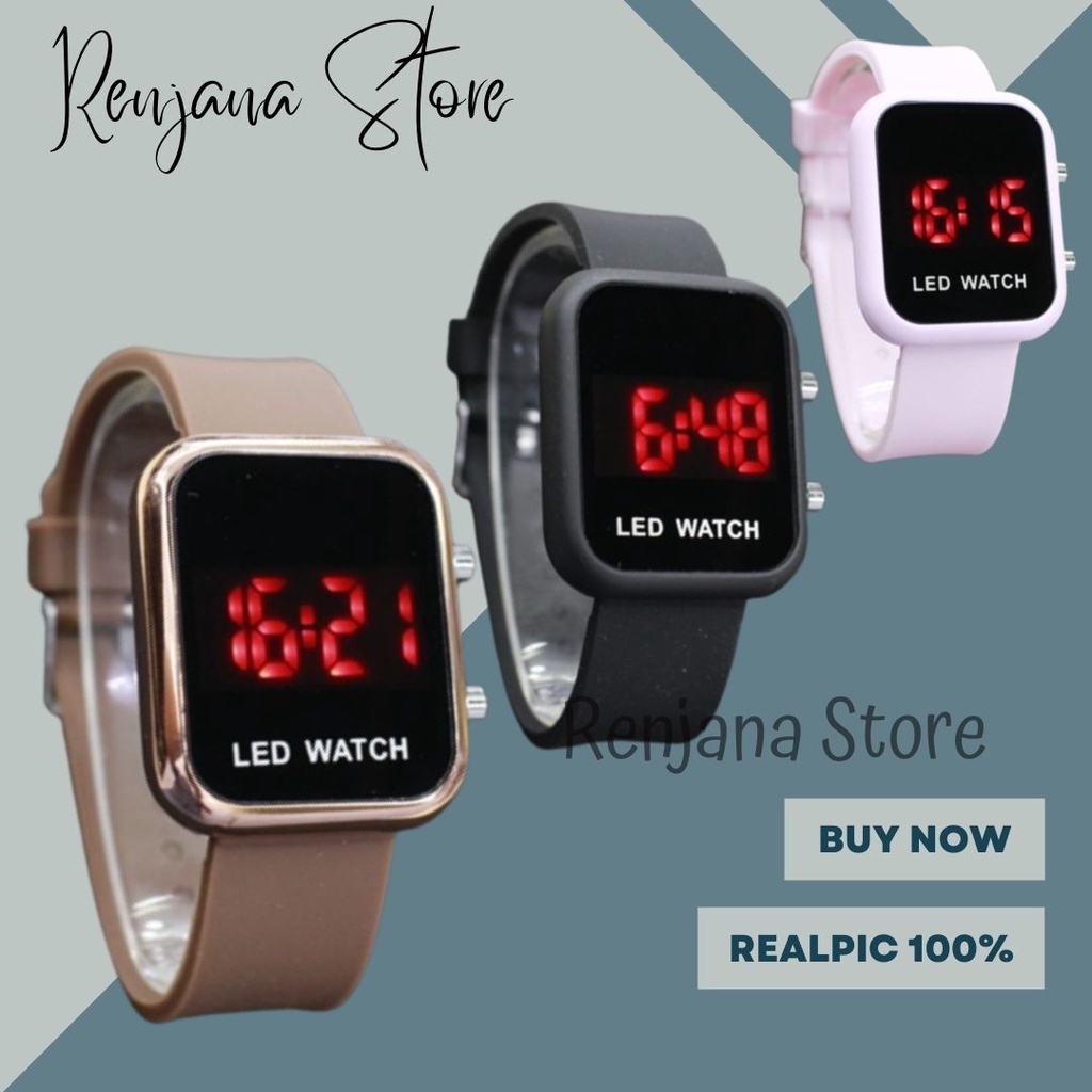 Jam Tangan Wanita LED Digital Cewek Jam LED Watch Jam Tangan Kekinian LED Digital Jam Tangan Model Korea