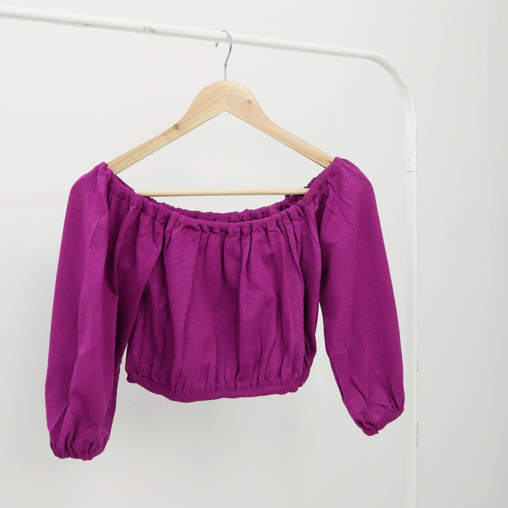 Sana purple crop top -Thejanclothes