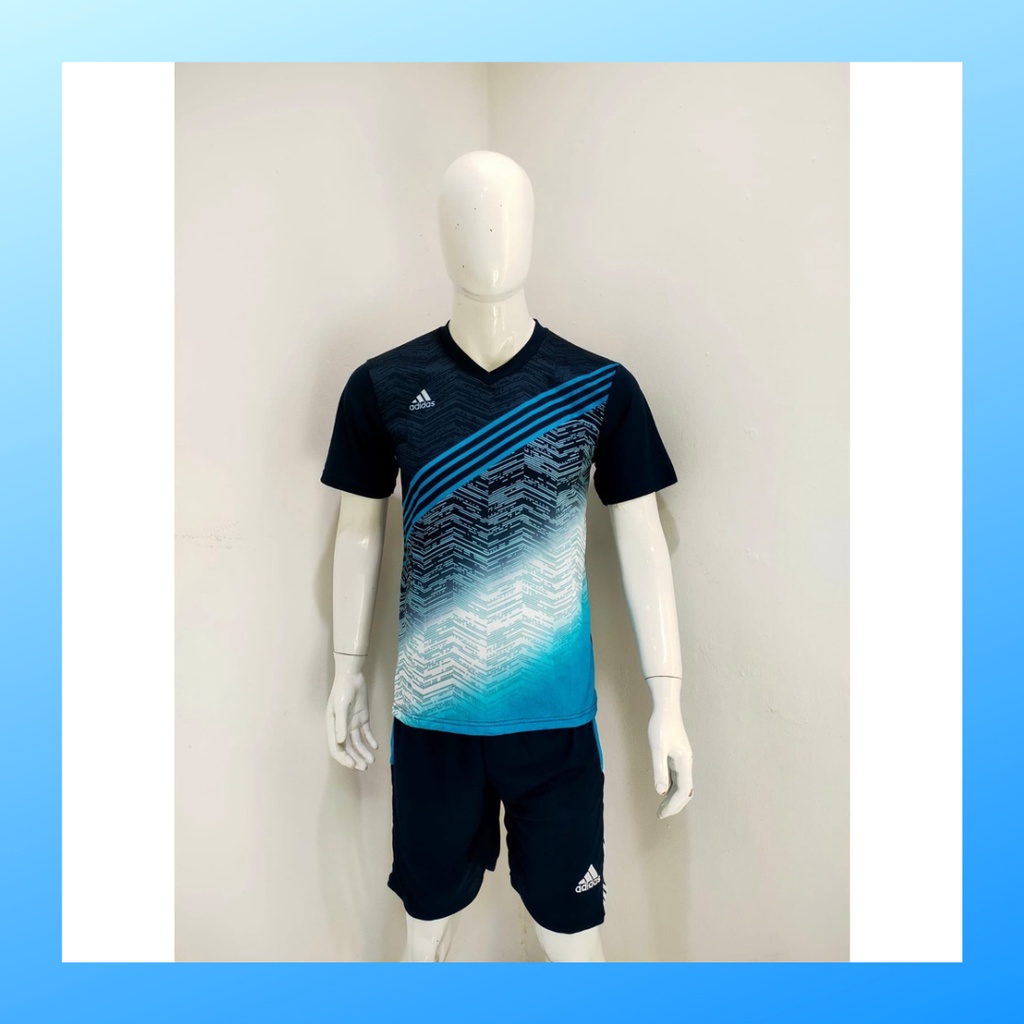 jersey futsal pria kaos sepak bola baju dan celana setelan wanita dewasa t-shirt outfit seragam jarsey kostum olahraga pakaian apparel print sport jersy soccer casual jersi suit AD167 turqis