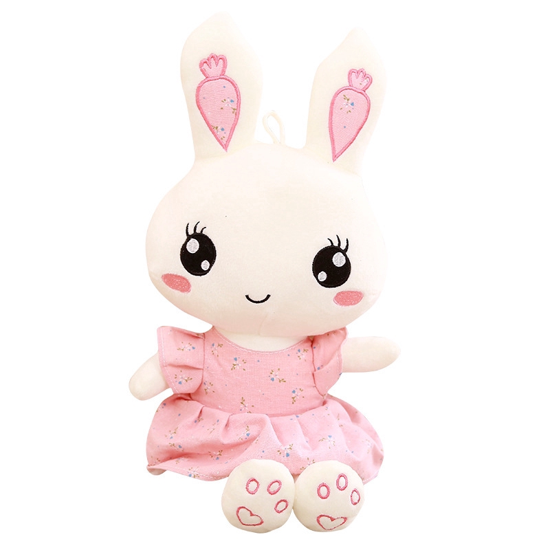 Boneka Kelinci Bahan Plush Ukuran 50cm untuk Hadiah Ulang Tahun Anak