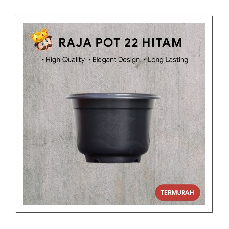 Pot Bunga Hitam 20 22 25 30 32 35 | Pot Tanaman Hitam Plastik