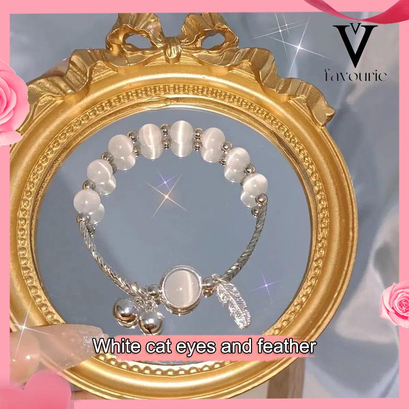 [COD]Opal Pasangan Pacar Wanita Gelang Wanita Sederhana Gelang Lonceng-FA