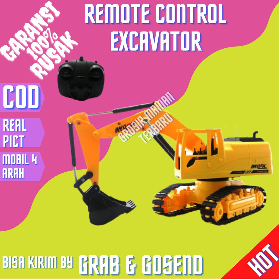 Excavator Remote Control Alat Berat Truk Rc Besar Besi Huina Hidrolik Import Murah