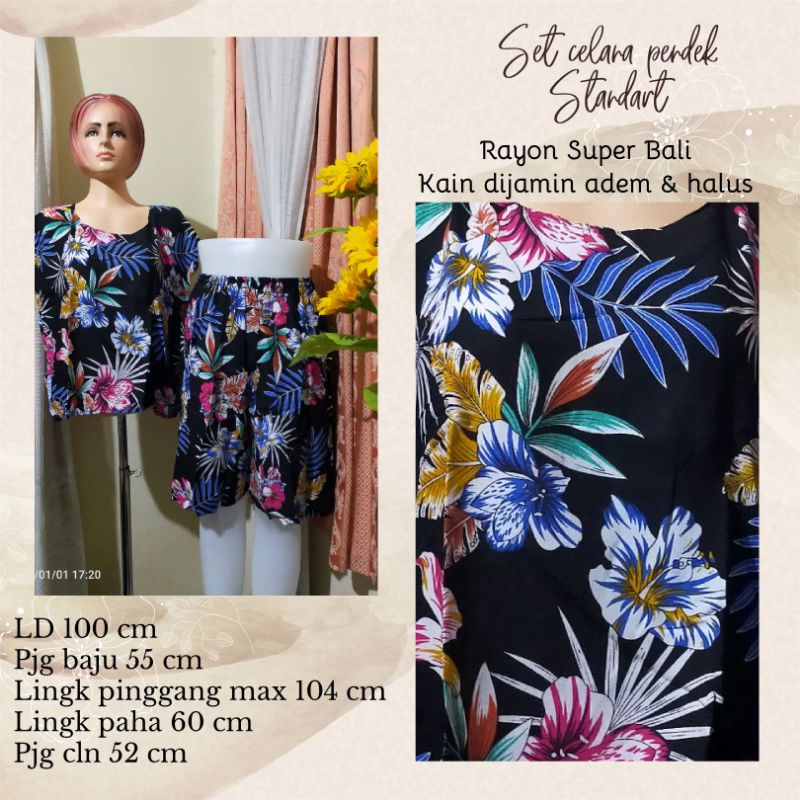 Setcel Rayon Bali //Setcel pendek Rayon Bali //Stelan celana pendek //Baby doll Rayon Bali //Piyama celana pendek