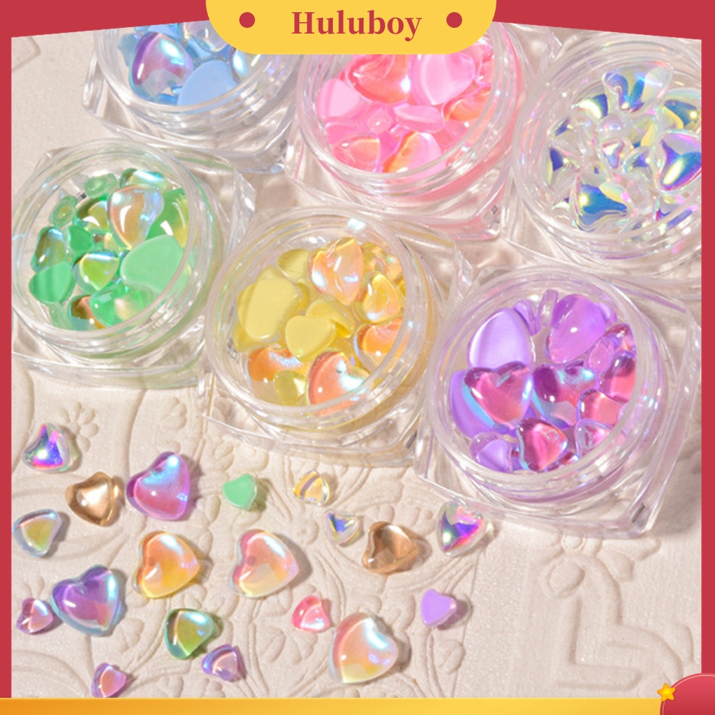 Huluboy Huluboy♡ 20pcs / Kantong Ornamen Pita Kristal Berlian Imitasi Glitter Efek Visual 3D Untuk Wanita