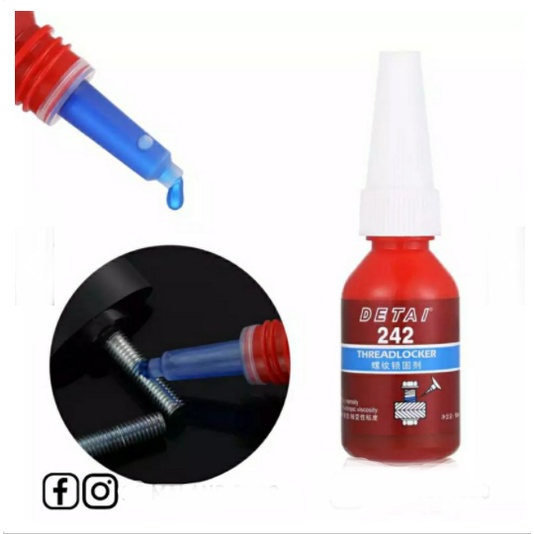 

LEM BAUT DETAI 242 / LEM BIRU / LOCKTITE NUT LOCKER THREAD LOCKER LEM BAUT BAUD LOCK NUT DETAI 10ML / Lem Baut Temporer (dapat dibuka dengan kunci)