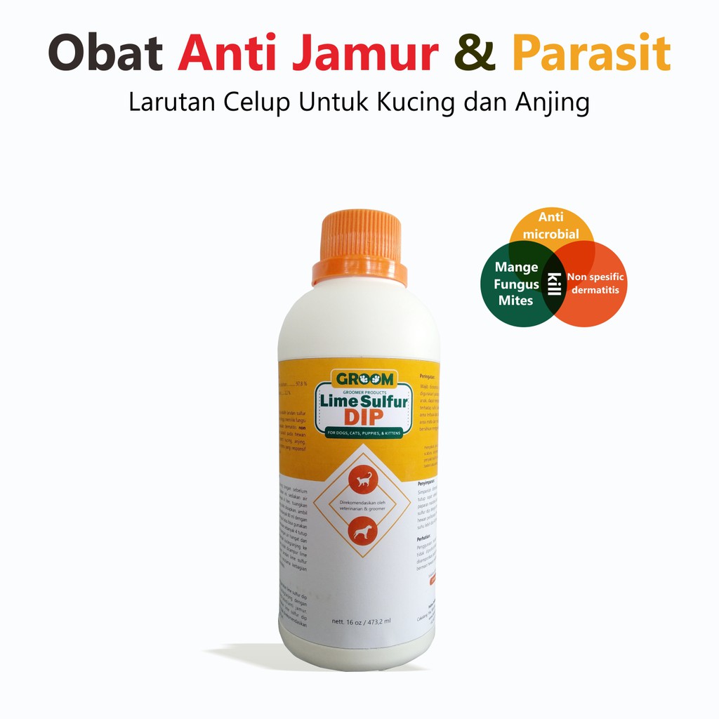 Jual Groom Anti Jamur Anti Parasit Lime Sulfur Dip Untuk Kucing Dan Anjing Obat Celup Atau Rendam Indonesia Shopee Indonesia