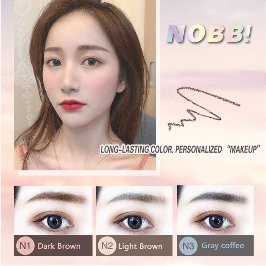 [BPOM] 100% Original NOBB! Trendy Eyebrow Pencil Lasting Color Super Fine Pensil Alis tahan lama anti smudge anti beleber anti keringat anti geser