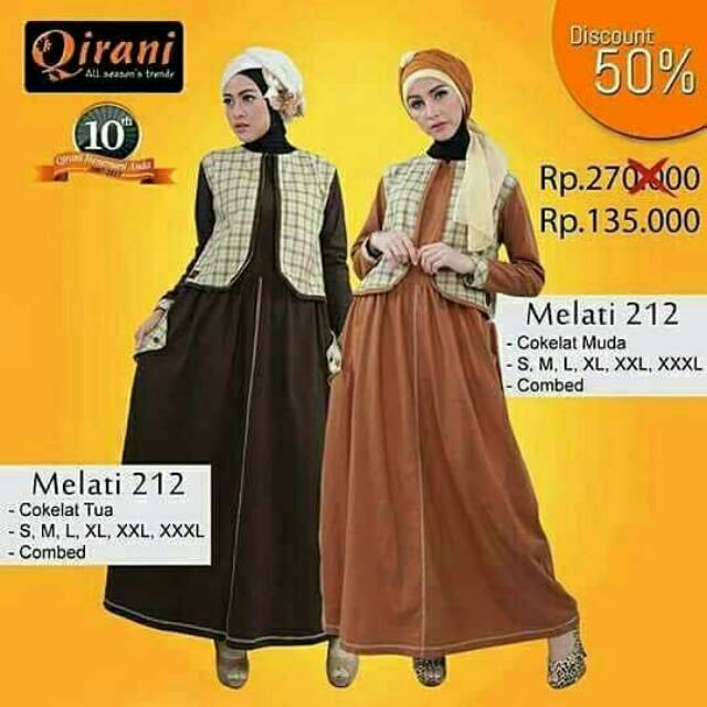Gamis Qirani / Melati 212/ Diskon 50% /XXXL