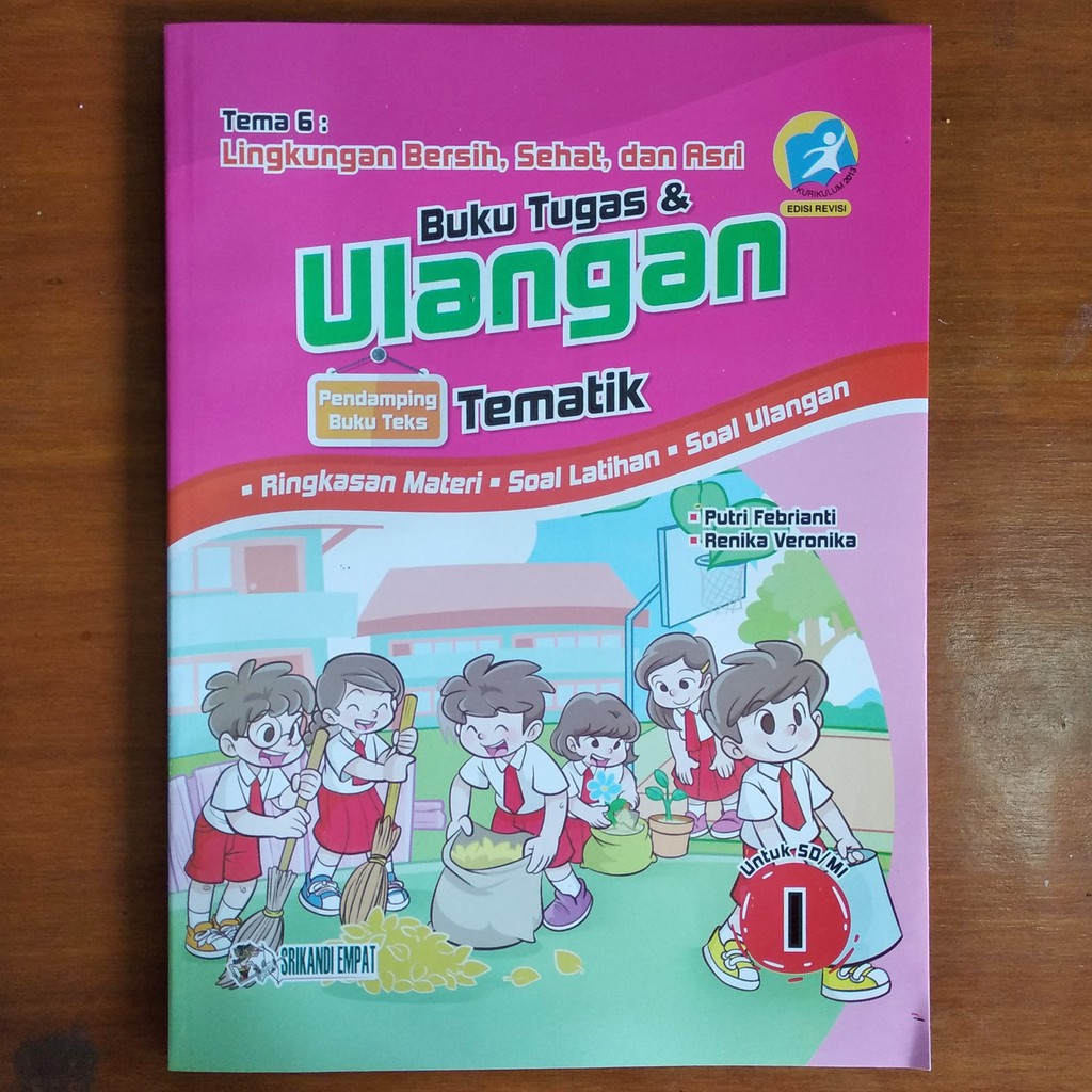 Jual Buku Tugas Dan Ulangan Tematik Sd Kelas 1 Tema 6 Lingkungan Bersih Sehat Dan Asri 1972