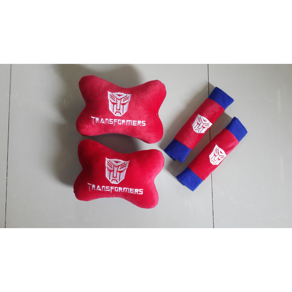 Bantal Mobil 2 in 1 Exclusive Transformers Merah