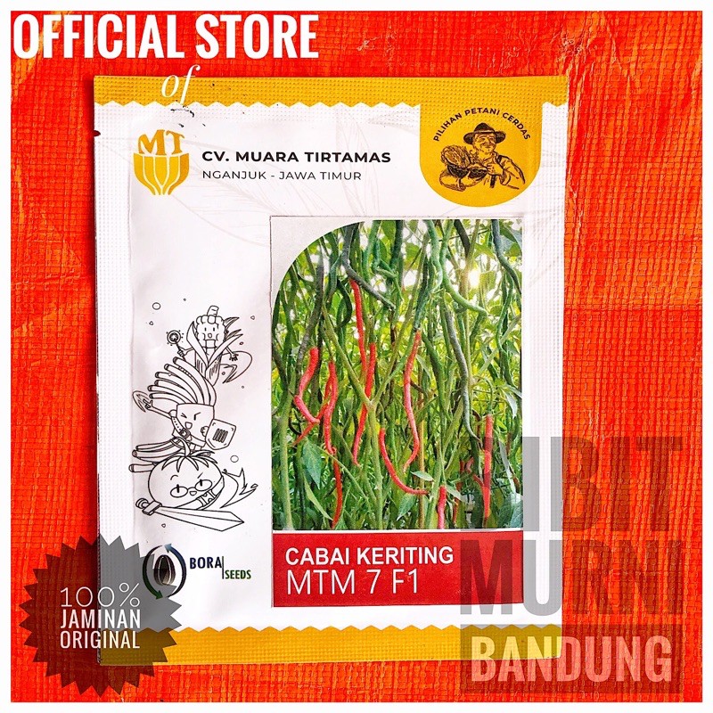 BENIH BIBIT CABE CABAI MERAH KERITING MTM 7 F1 10 GRAM ORIGINAL PACK
