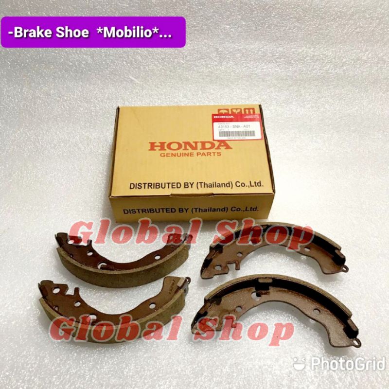 kampas rem belakang mobilio brake shoe mobilio