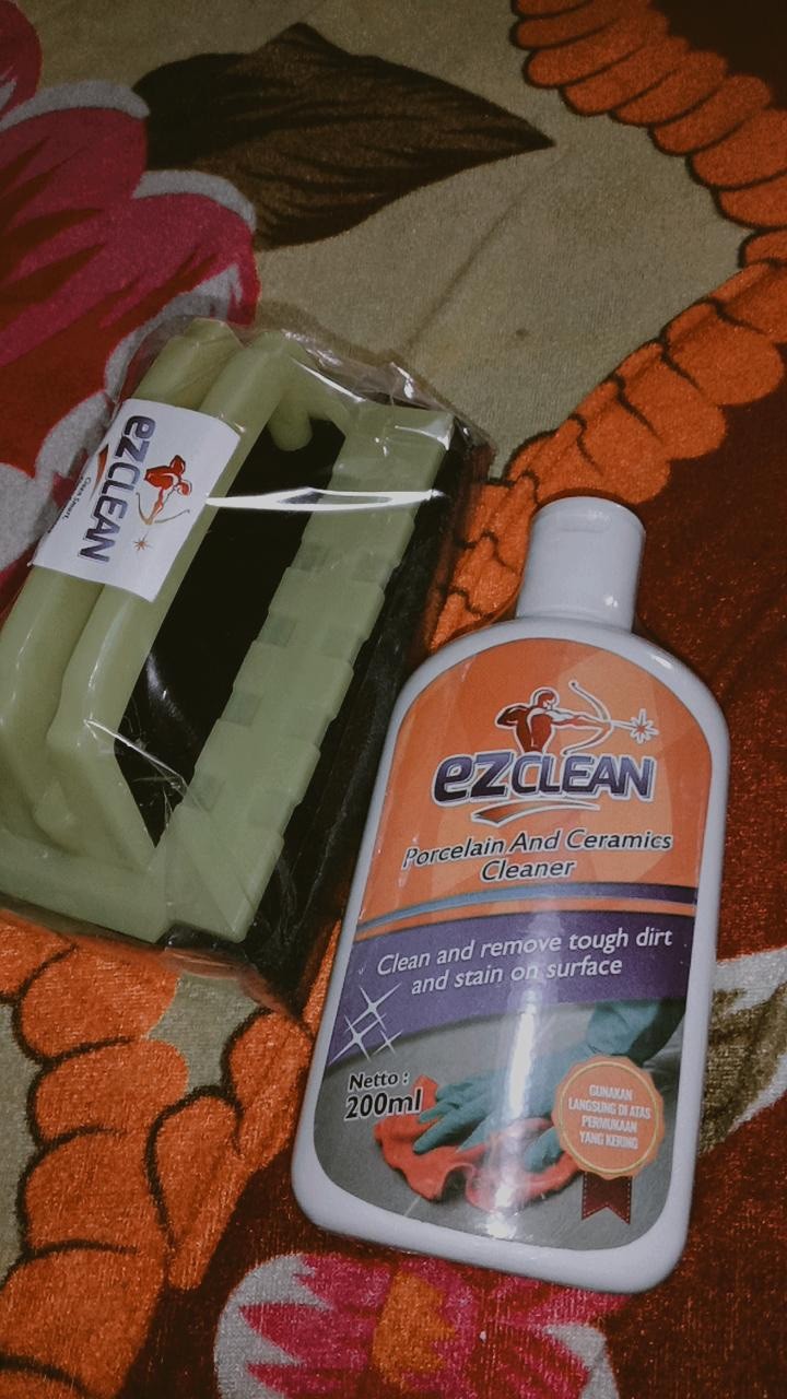 Ezclean Black Pad Sikat Lantai Sikat Keramik Porselen Sikat Kamar Mandi Kloset Scouring Pad Premium