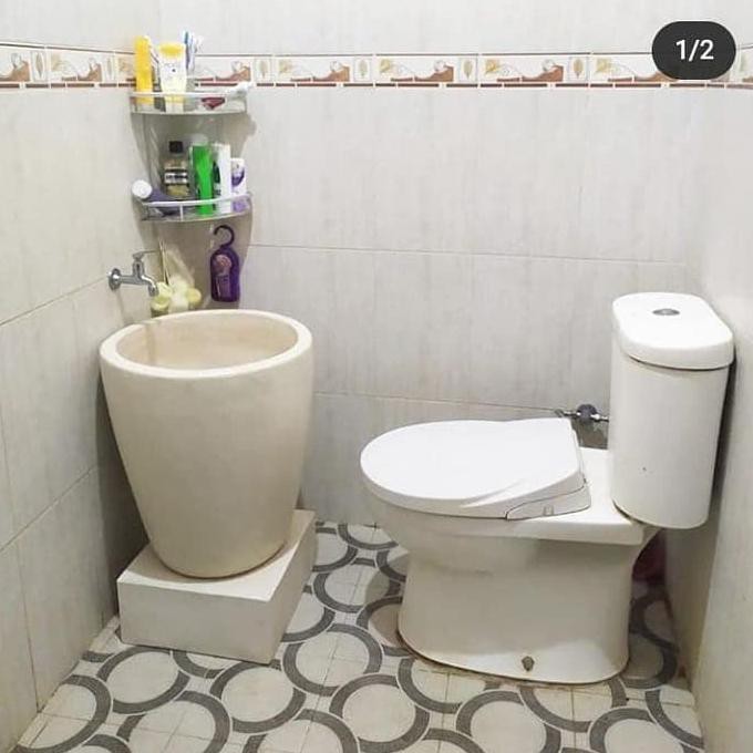 bak mandi terasso natural bali minimalis | Rumah Tangga |  Kamar Mandi |  Toilet Cover