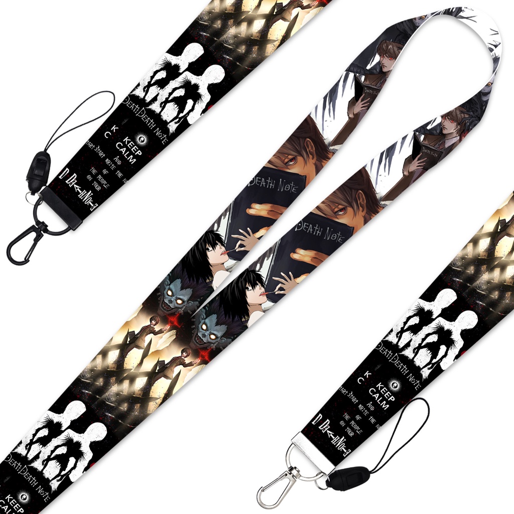 Tali lanyard Handphone Dengan Gantungan Kunci Model Death note