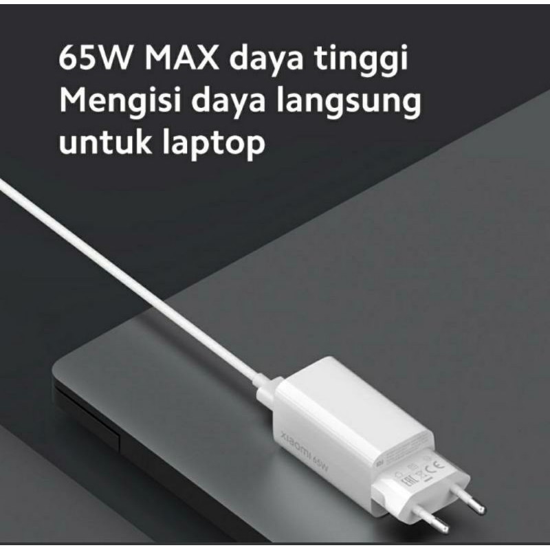 Xiaomi Mi Fast Charger 65W Original Garansi Resmi GaN Tech Casan Laptop Tablet Gantech